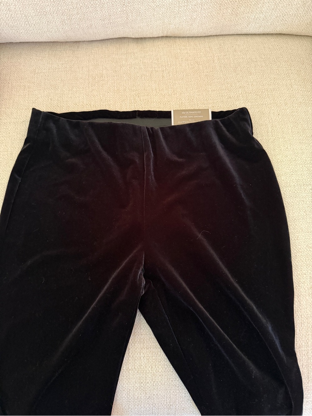 Chico's Black Velvet Pull-On Leggings